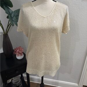 Jeans by Buffalo Beige Short Sleeve Sweater Top